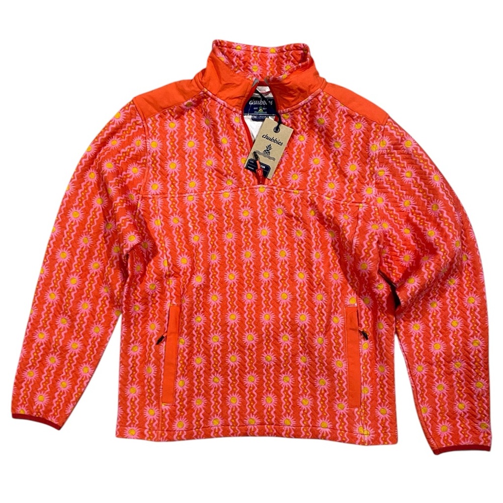 Chubbies Quarter Zip Pullover The Radiant Trail Quilted‎ Patterned Sweater